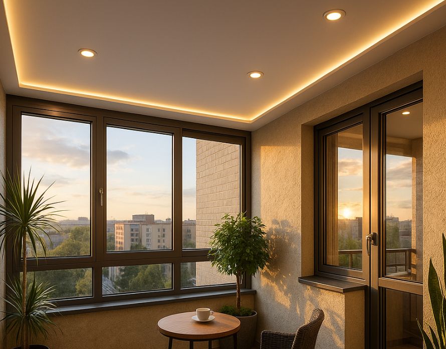 Натяжной потолок на балконы и лоджии